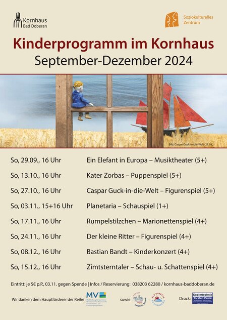 Ein Bild mit den Terminen des Kinderprogramms